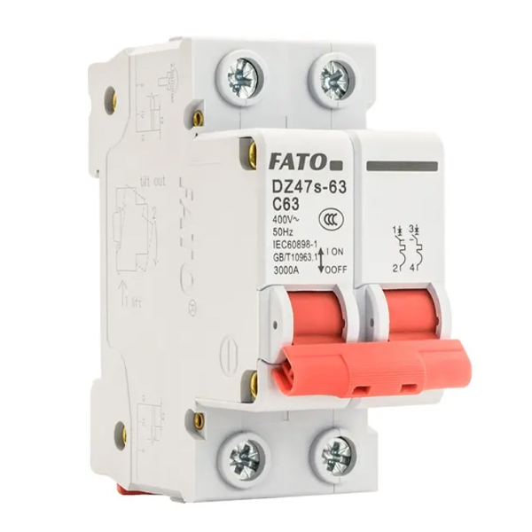 DZ47S-63 MCB MINIATURE CIRCUIT DERVER 4.5KA Capacité de rupture